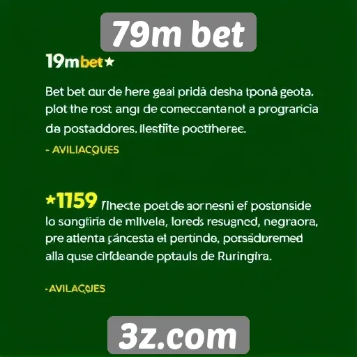 Avaliações de usuários sobre o 79m bet